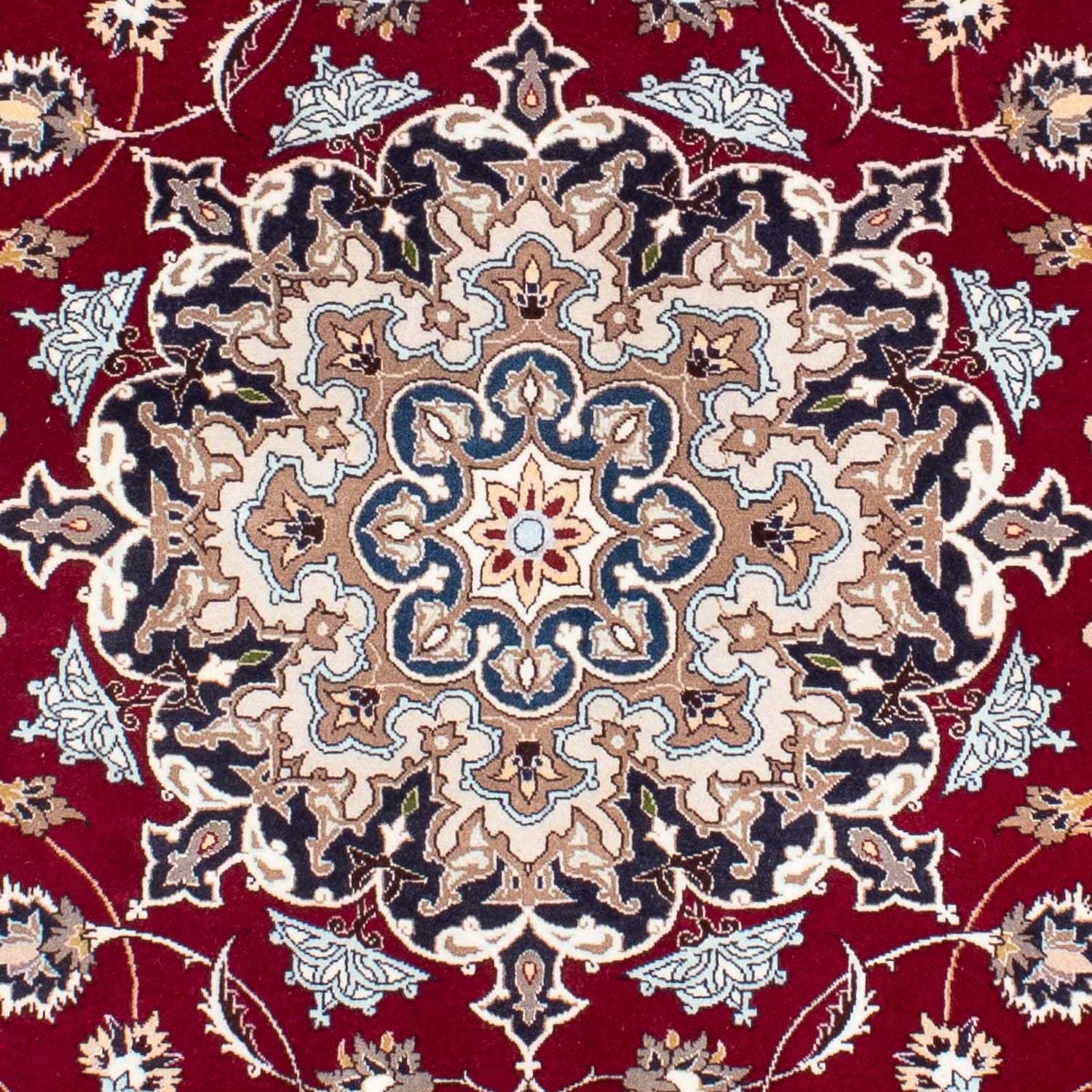 Alfombra Persa - Tabriz - Real - 195 x 153 cm - rojo oscuro