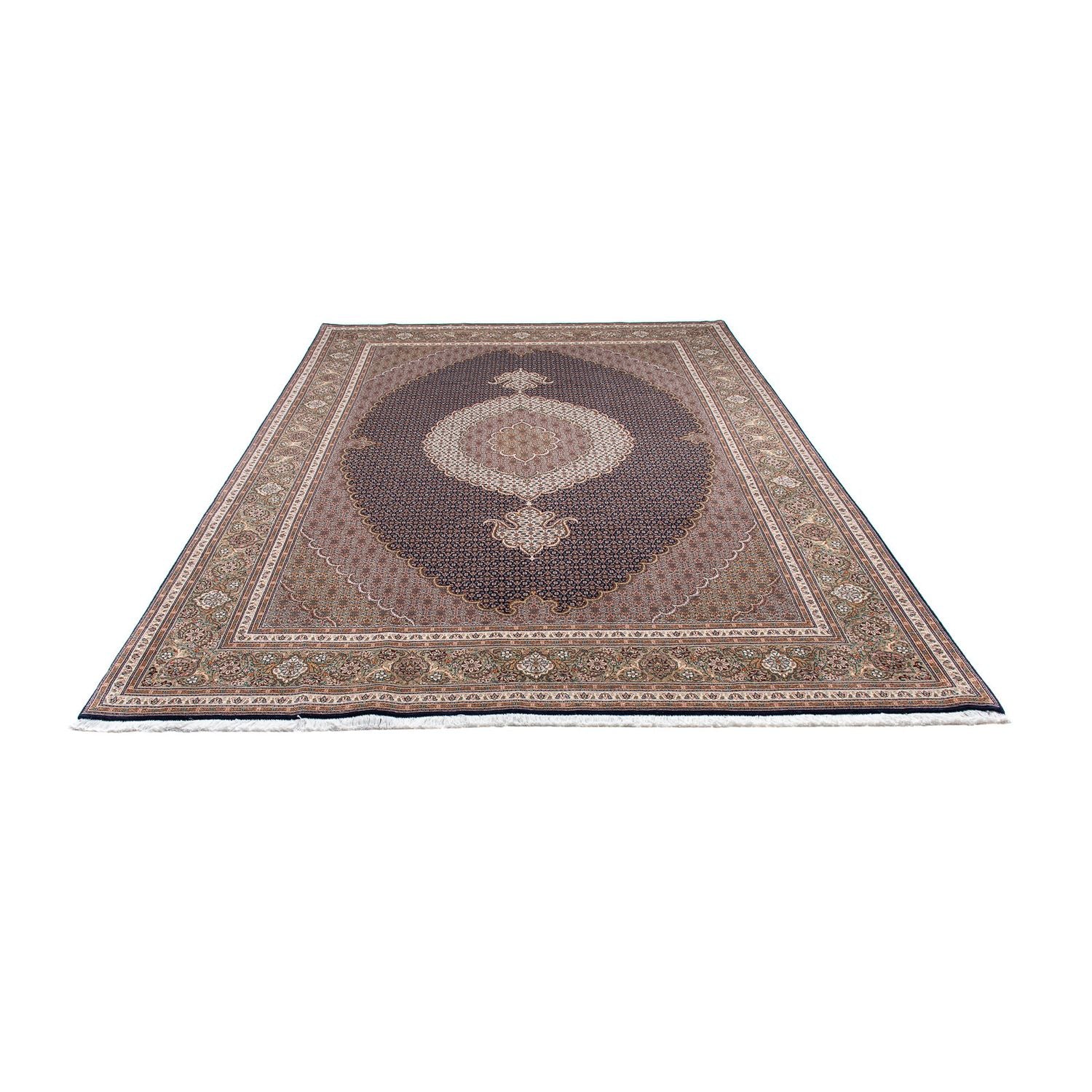 Alfombra persa - Tabriz - 295 x 203 cm - azul oscuro