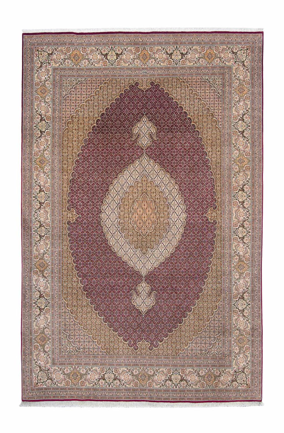 Alfombra persa - Tabriz - 308 x 204 cm - rojo oscuro