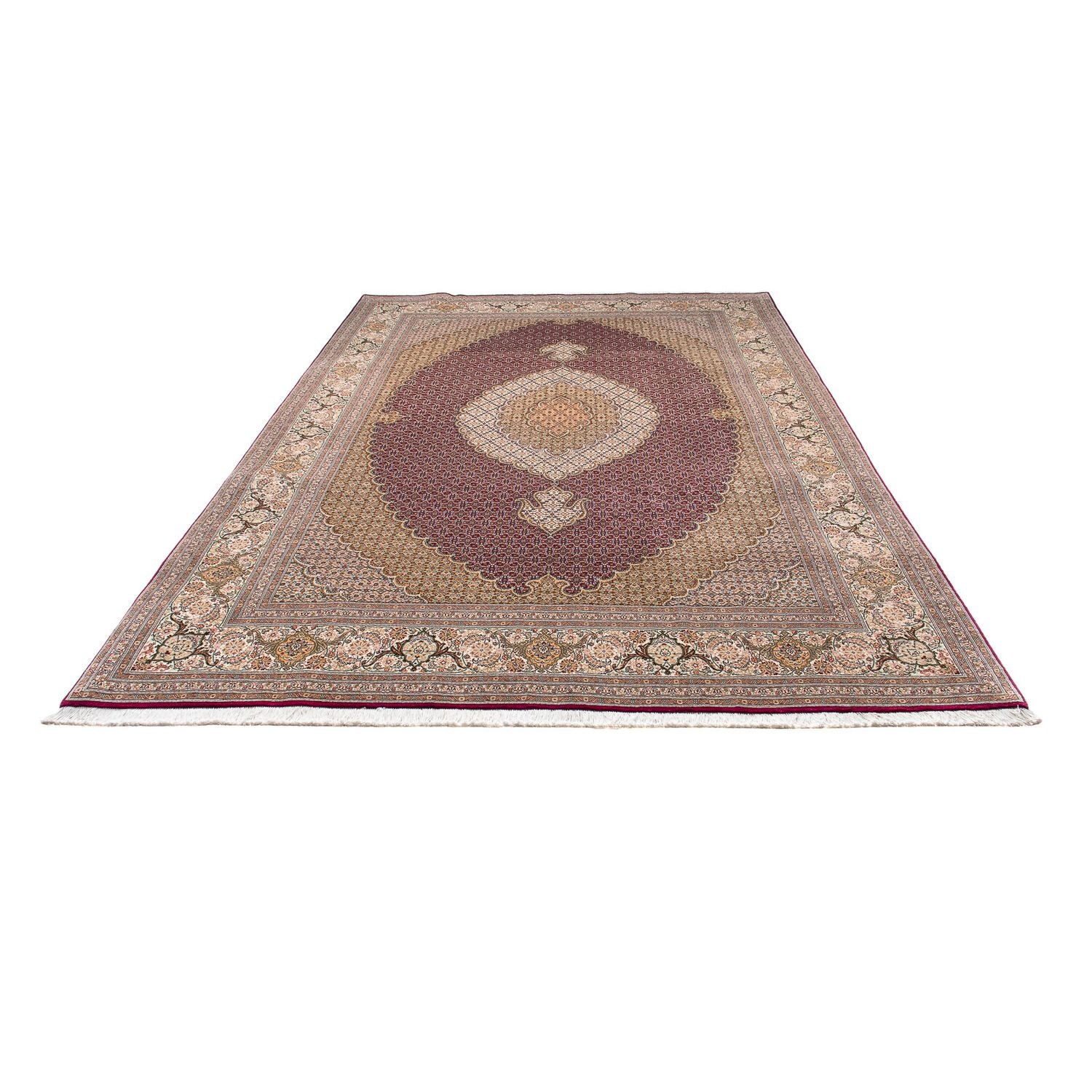 Alfombra persa - Tabriz - 308 x 204 cm - rojo oscuro