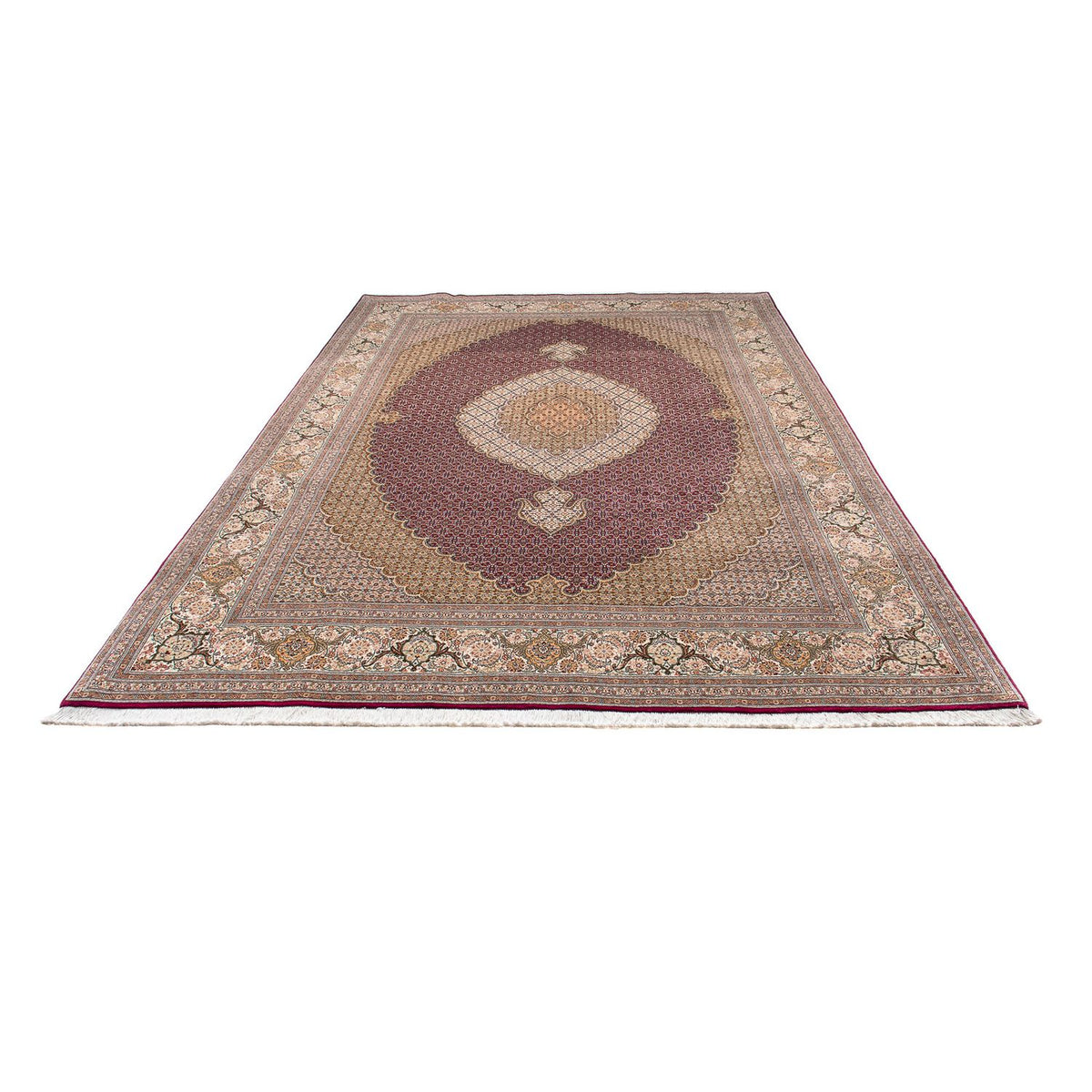 Alfombra persa - Tabriz - 308 x 204 cm - rojo oscuro
