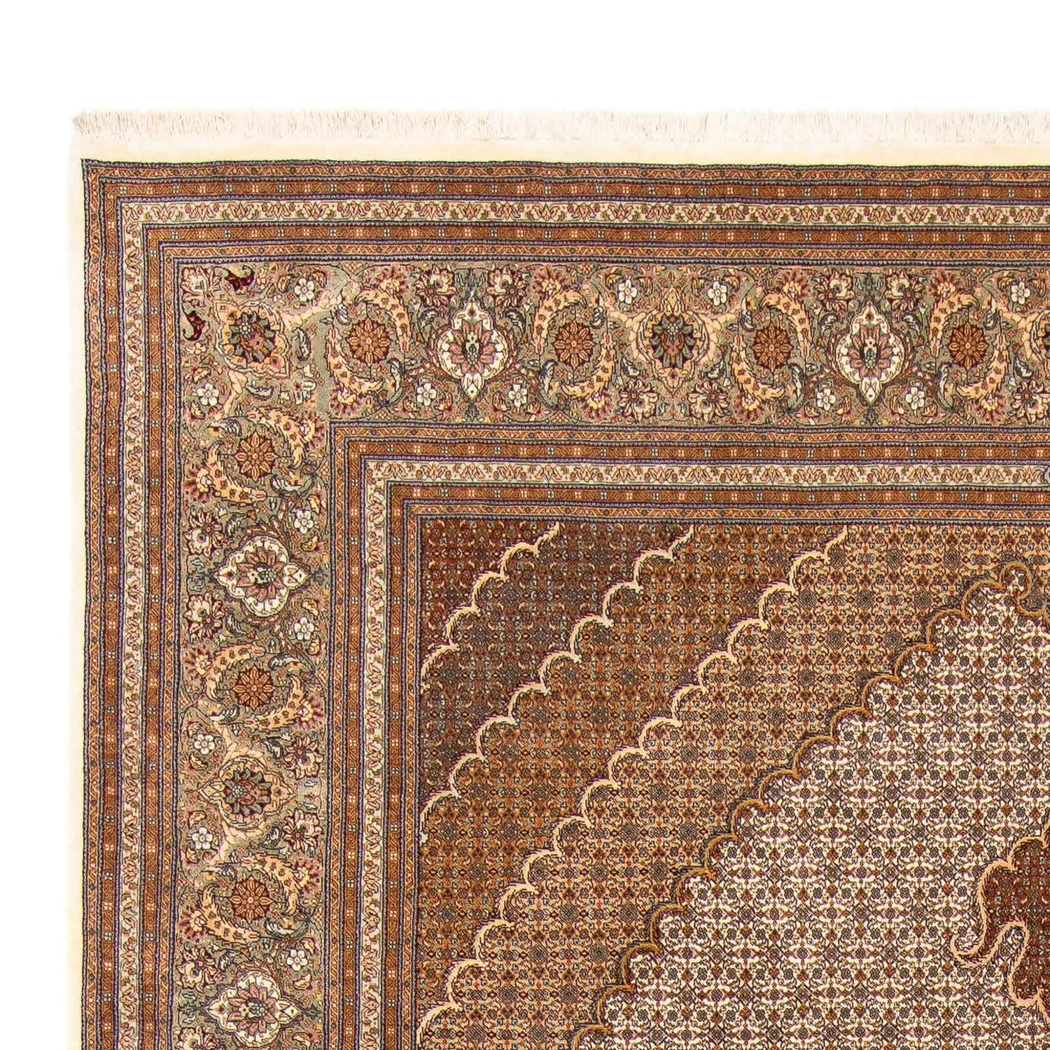 Alfombra persa - Tabriz - 363 x 250 cm - marrón claro