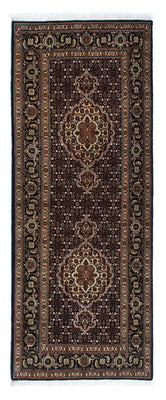 Alfombra de pasillo Alfombra persa - Tabriz - 201 x 77 cm - azul oscuro