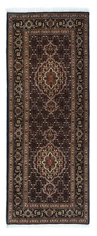 Alfombra de pasillo Alfombra persa - Tabriz - 201 x 77 cm - azul oscuro