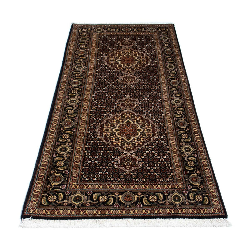 Alfombra de pasillo Alfombra persa - Tabriz - 201 x 77 cm - azul oscuro