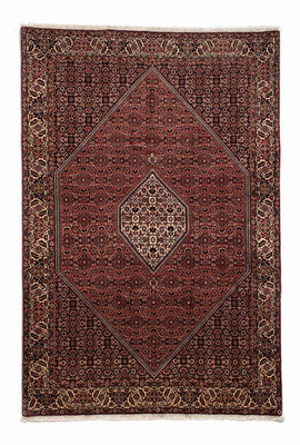 Alfombra persa - Bidjar - 302 x 198 cm - rojo oscuro