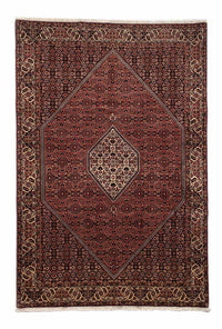 Alfombra persa - Bidjar - 302 x 198 cm - rojo oscuro