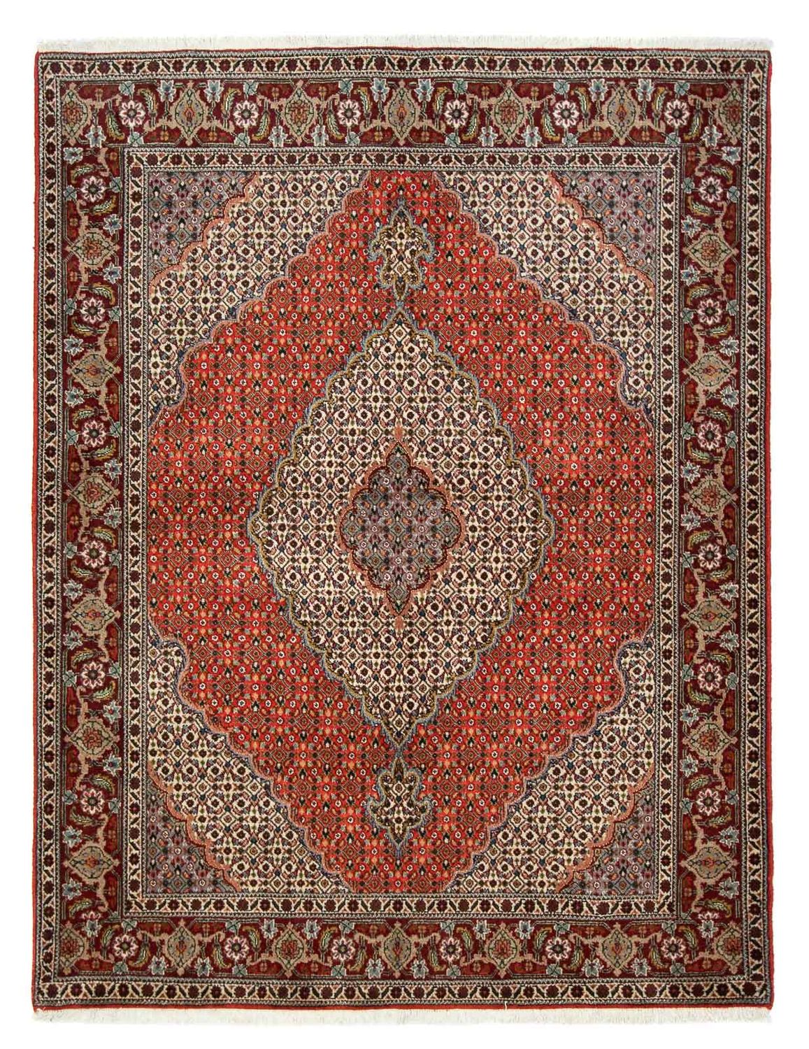 Alfombra persa - Tabriz - 200 x 150 cm - rojo oscuro