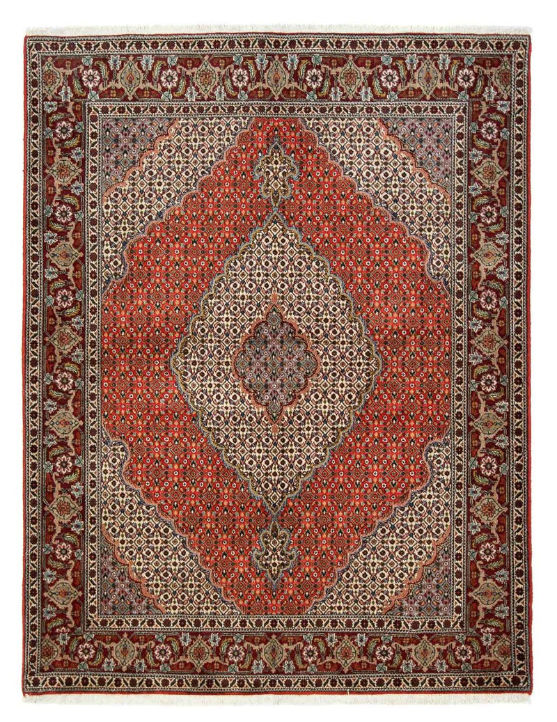 Alfombra persa - Tabriz - 200 x 150 cm - rojo oscuro