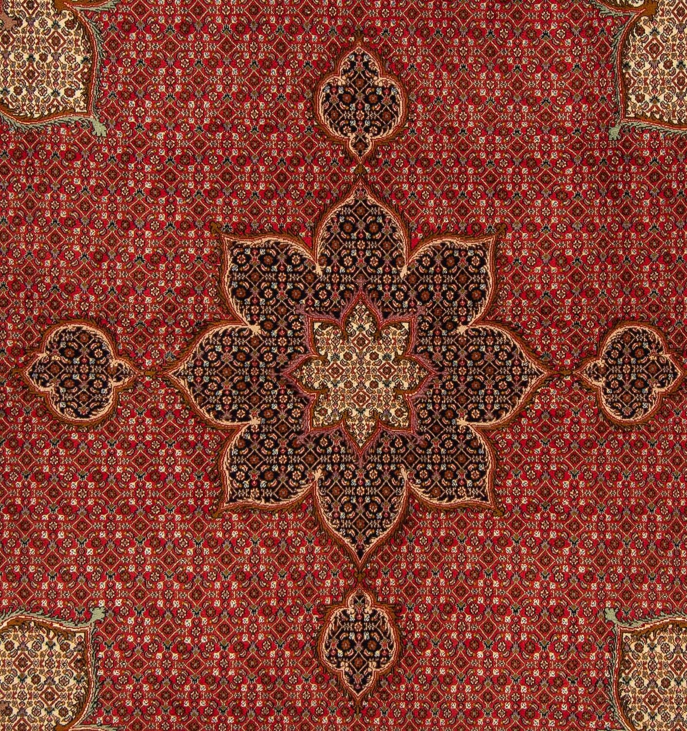 Alfombra persa - Tabriz cuadrado  - 203 x 200 cm - rojo