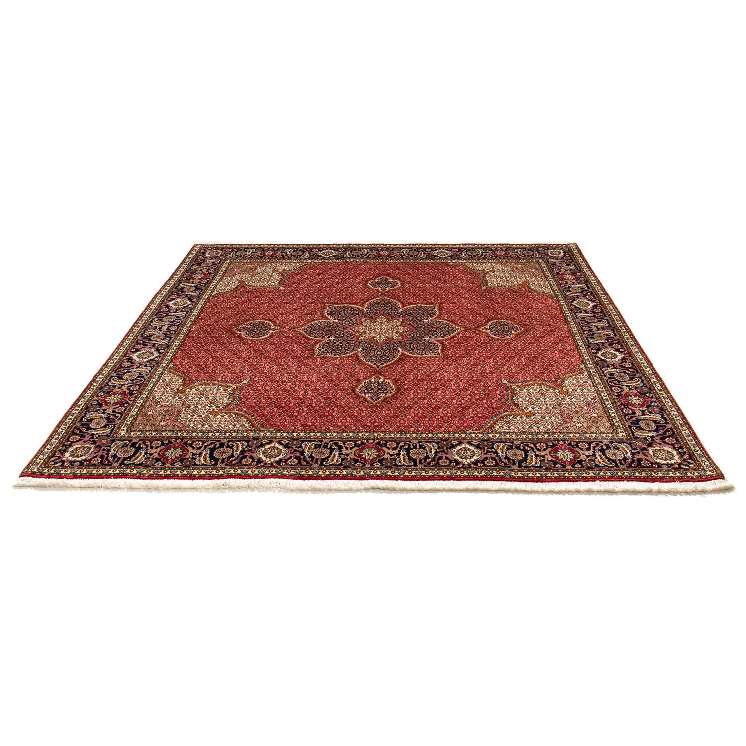 Alfombra persa - Tabriz cuadrado  - 203 x 200 cm - rojo