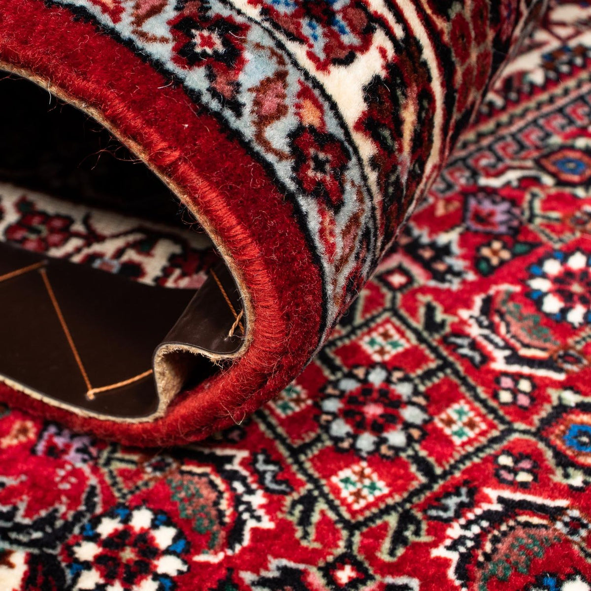 Alfombra persa - Bidjar - 257 x 204 cm - rojo oscuro