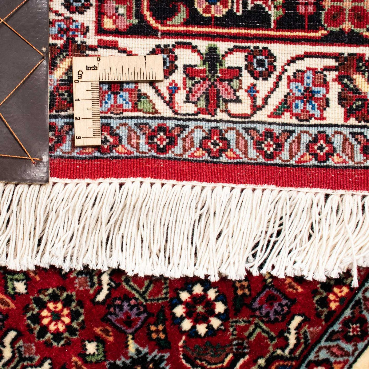 Alfombra persa - Bidjar - 257 x 204 cm - rojo oscuro