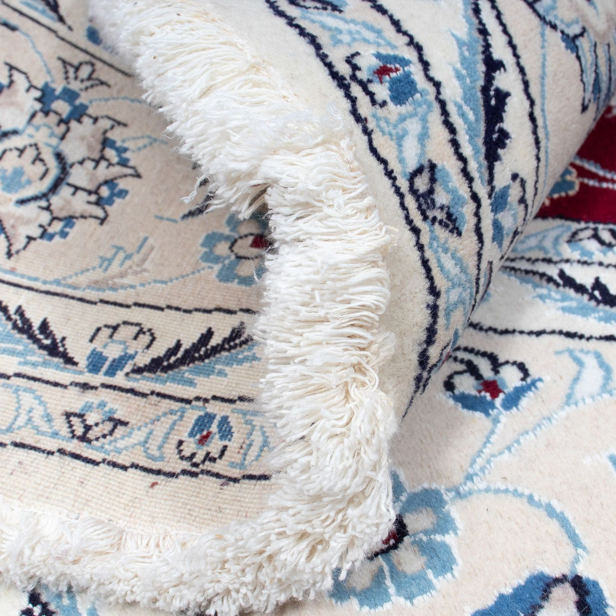 Alfombra persa - Nain redondo  - 250 x 250 cm - rojo oscuro