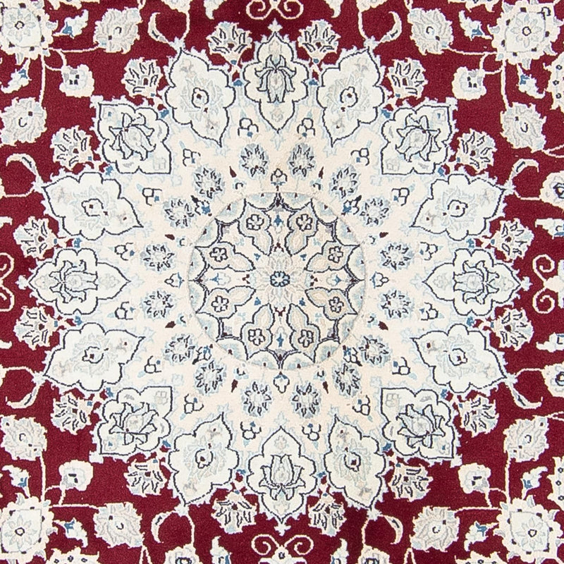 Alfombra persa - Nain redondo  - 300 x 300 cm - rojo oscuro