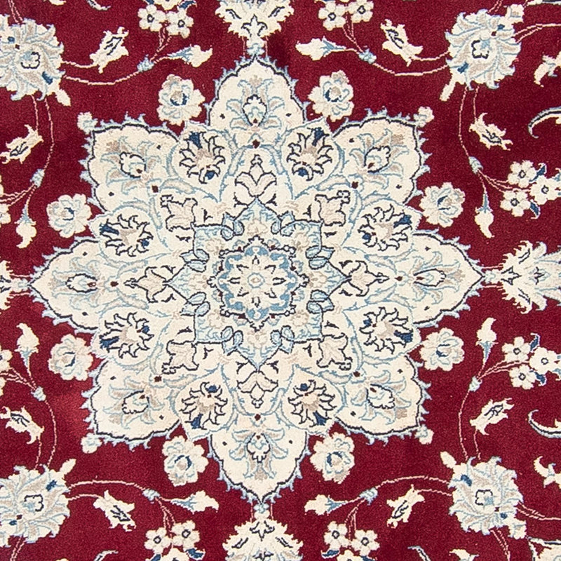 Alfombra persa - Nain redondo  - 250 x 250 cm - rojo oscuro