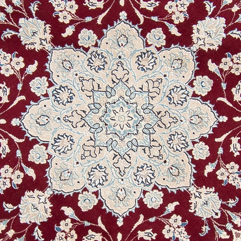 Alfombra persa - Nain redondo  - 250 x 250 cm - rojo oscuro