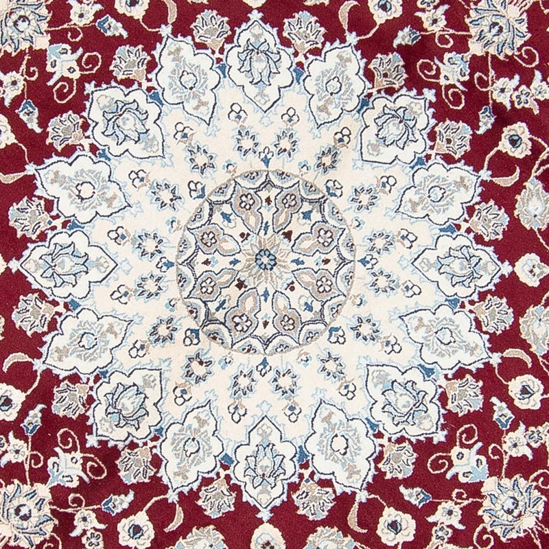 Alfombra persa - Nain redondo  - 300 x 300 cm - rojo oscuro