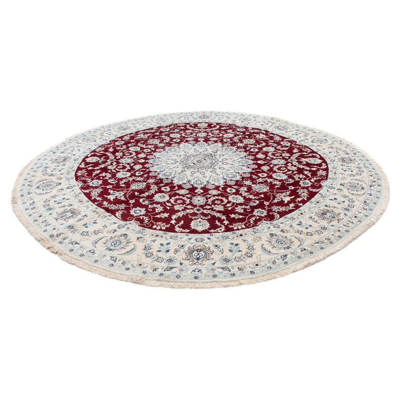 Alfombra persa - Nain redondo  - 300 x 300 cm - rojo oscuro