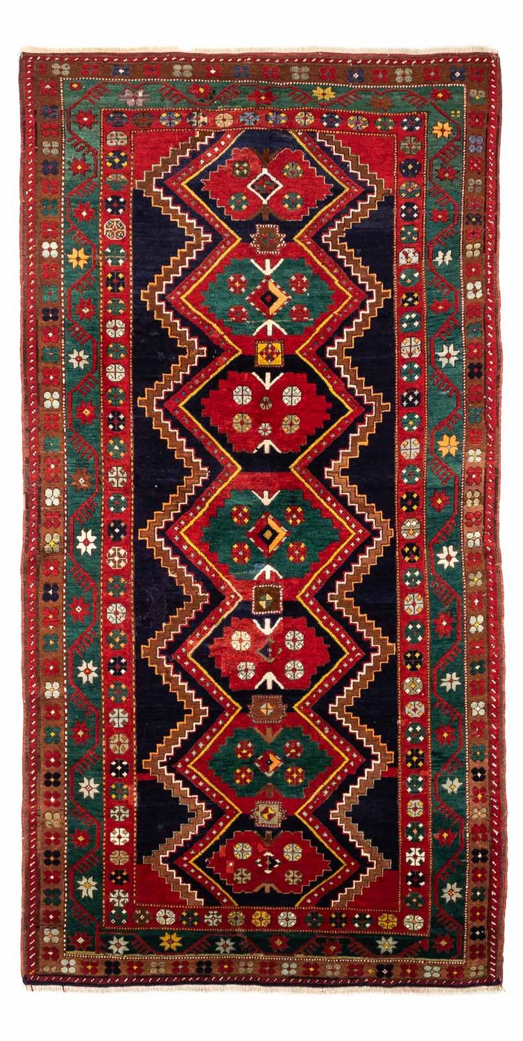 Alfombra persa - Nómada - 295 x 156 cm - azul oscuro