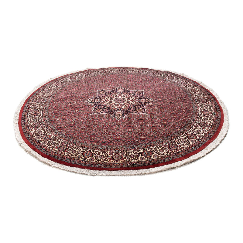 Alfombra persa - Bidjar redondo  - 205 x 205 cm - rojo oscuro