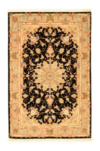 Alfombra Persa - Tabriz - Real - 152 x 101 cm - negro