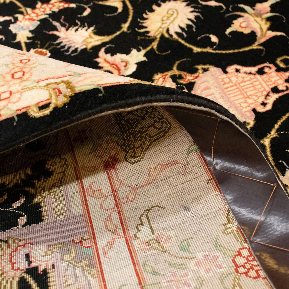 Alfombra Persa - Tabriz - Real - 152 x 101 cm - negro