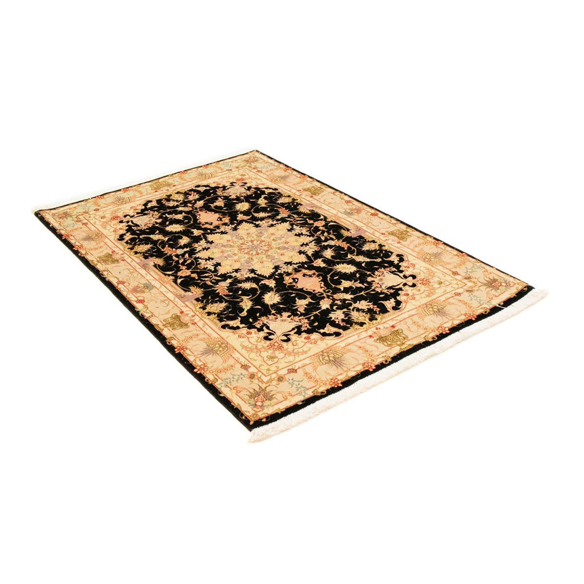 Alfombra Persa - Tabriz - Real - 152 x 101 cm - negro