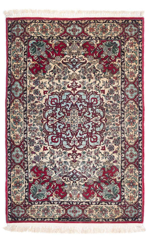 Alfombra Persa - Isfahan - Prima - 124 x 83 cm - rojo oscuro