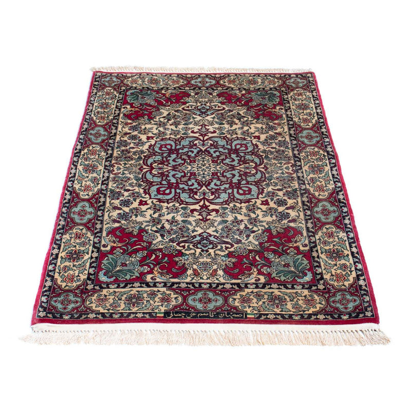 Alfombra Persa - Isfahan - Prima - 124 x 83 cm - rojo oscuro