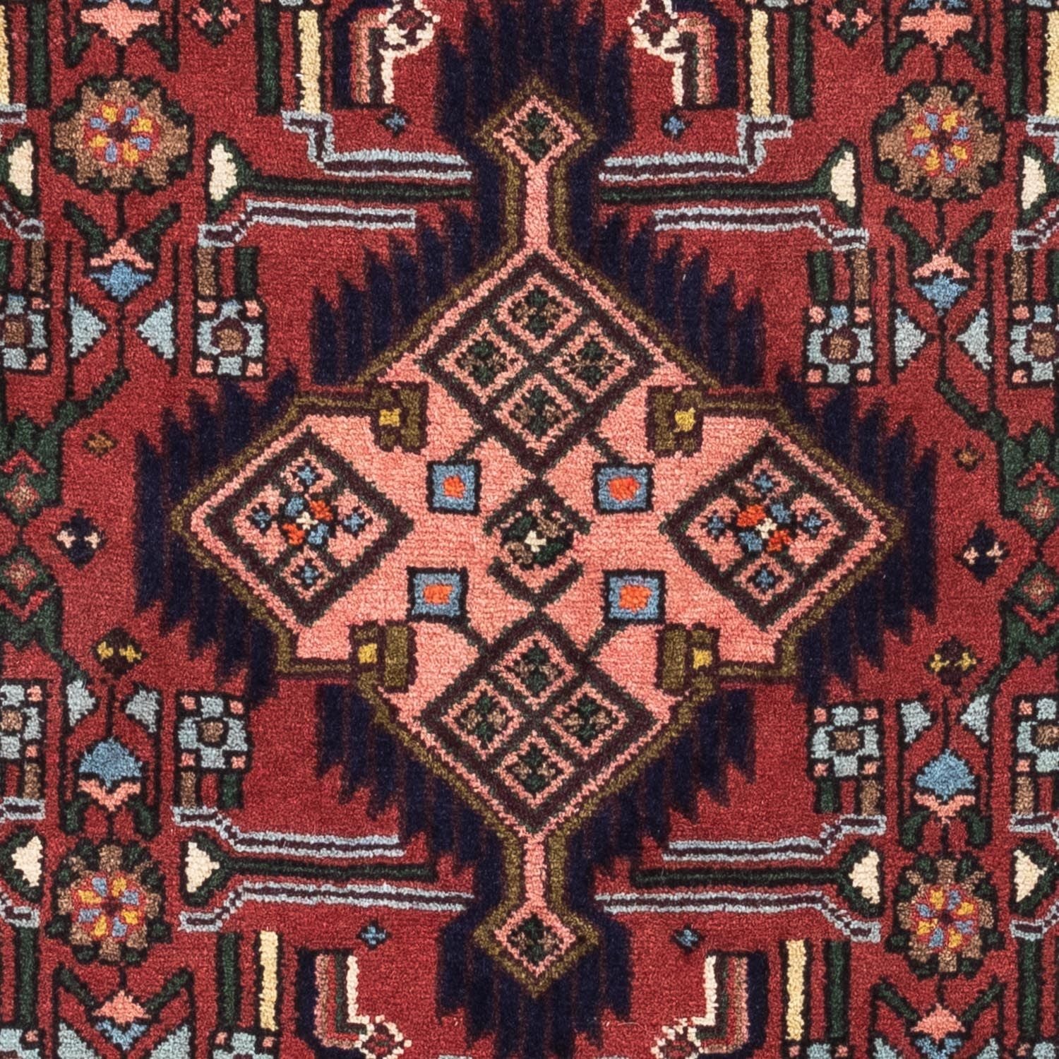 Alfombra persa - Nómada - 125 x 80 cm - rojo oscuro