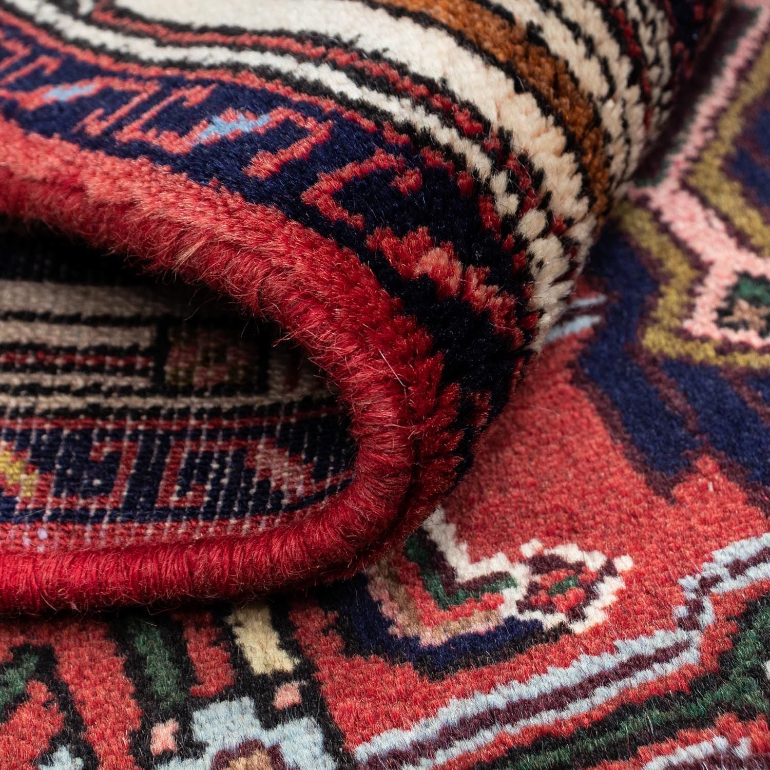 Alfombra persa - Nómada - 125 x 80 cm - rojo oscuro