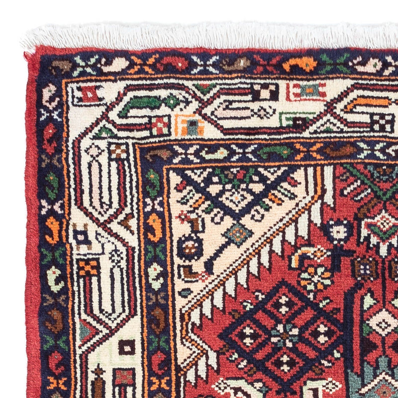 Alfombra persa - Nómada - 125 x 80 cm - rojo claro