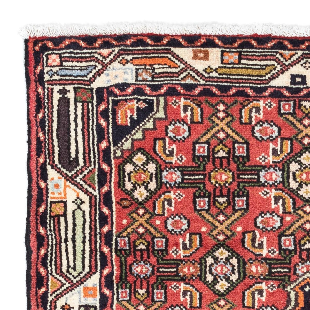 Alfombra persa - Nómada - 125 x 80 cm - rojo claro