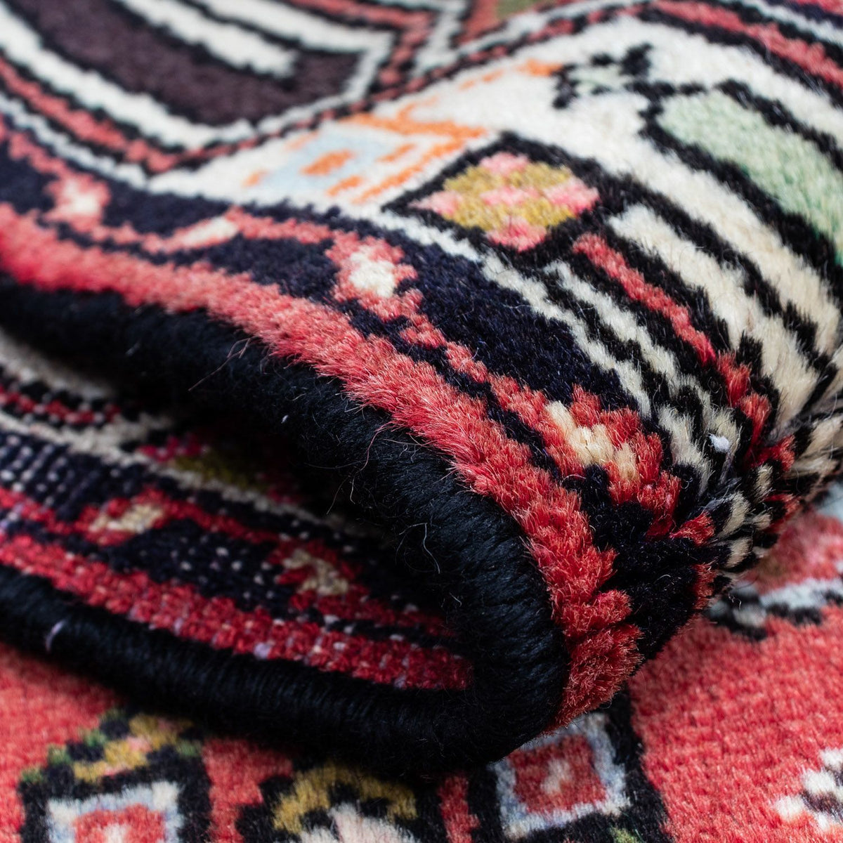 Alfombra persa - Nómada - 125 x 80 cm - rojo claro