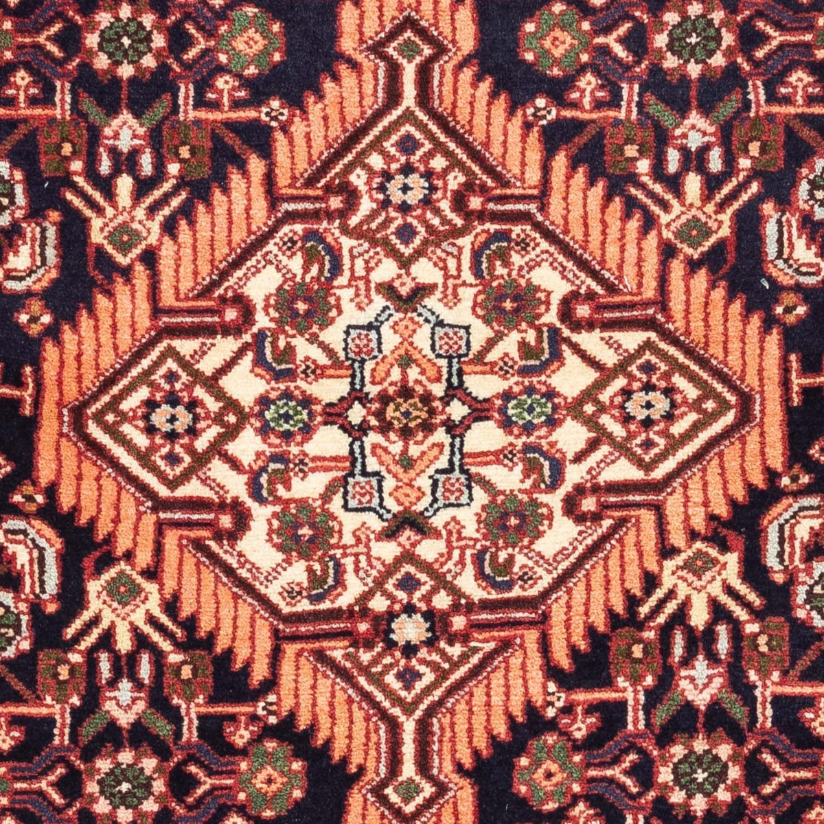 Alfombra persa - Nómada - 125 x 80 cm - azul oscuro