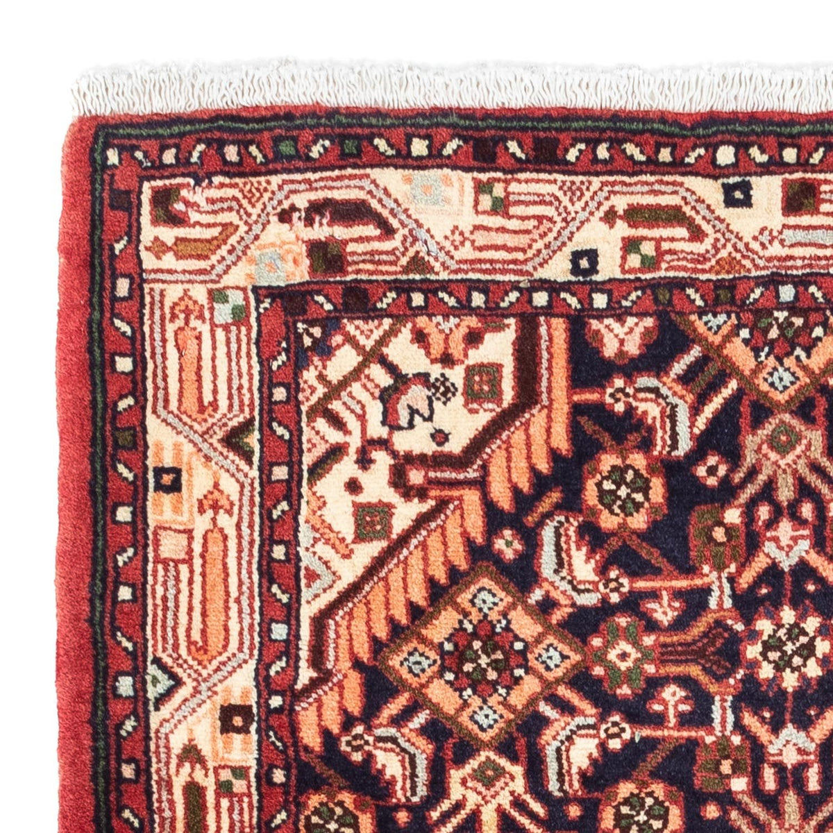 Alfombra persa - Nómada - 125 x 80 cm - azul oscuro