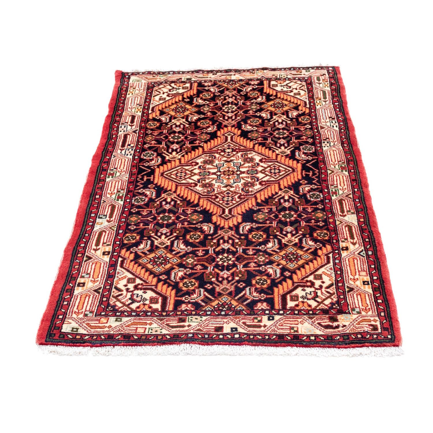 Alfombra persa - Nómada - 125 x 80 cm - azul oscuro