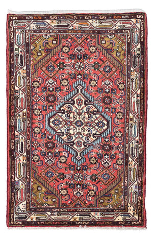 Alfombra persa - Nómada - 125 x 80 cm - rojo claro