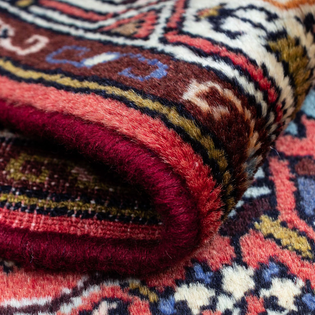 Alfombra persa - Nómada - 125 x 80 cm - rojo claro