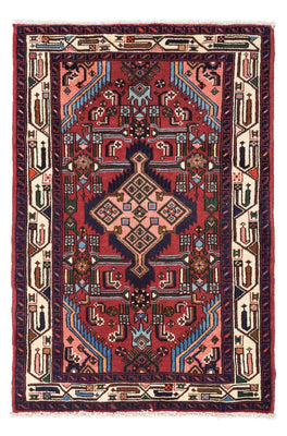 Alfombra persa - Nómada - 125 x 80 cm - rojo oscuro