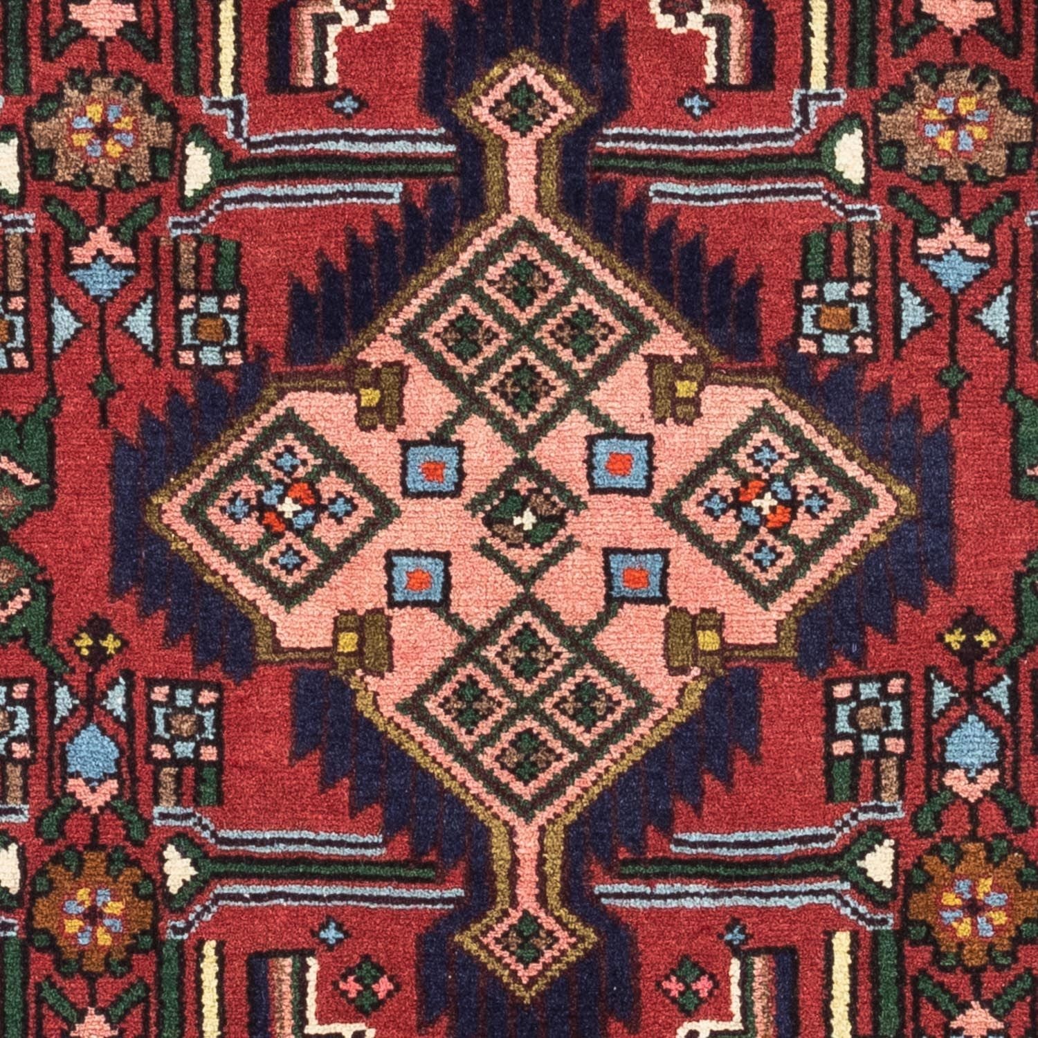 Alfombra persa - Nómada - 125 x 80 cm - rojo oscuro