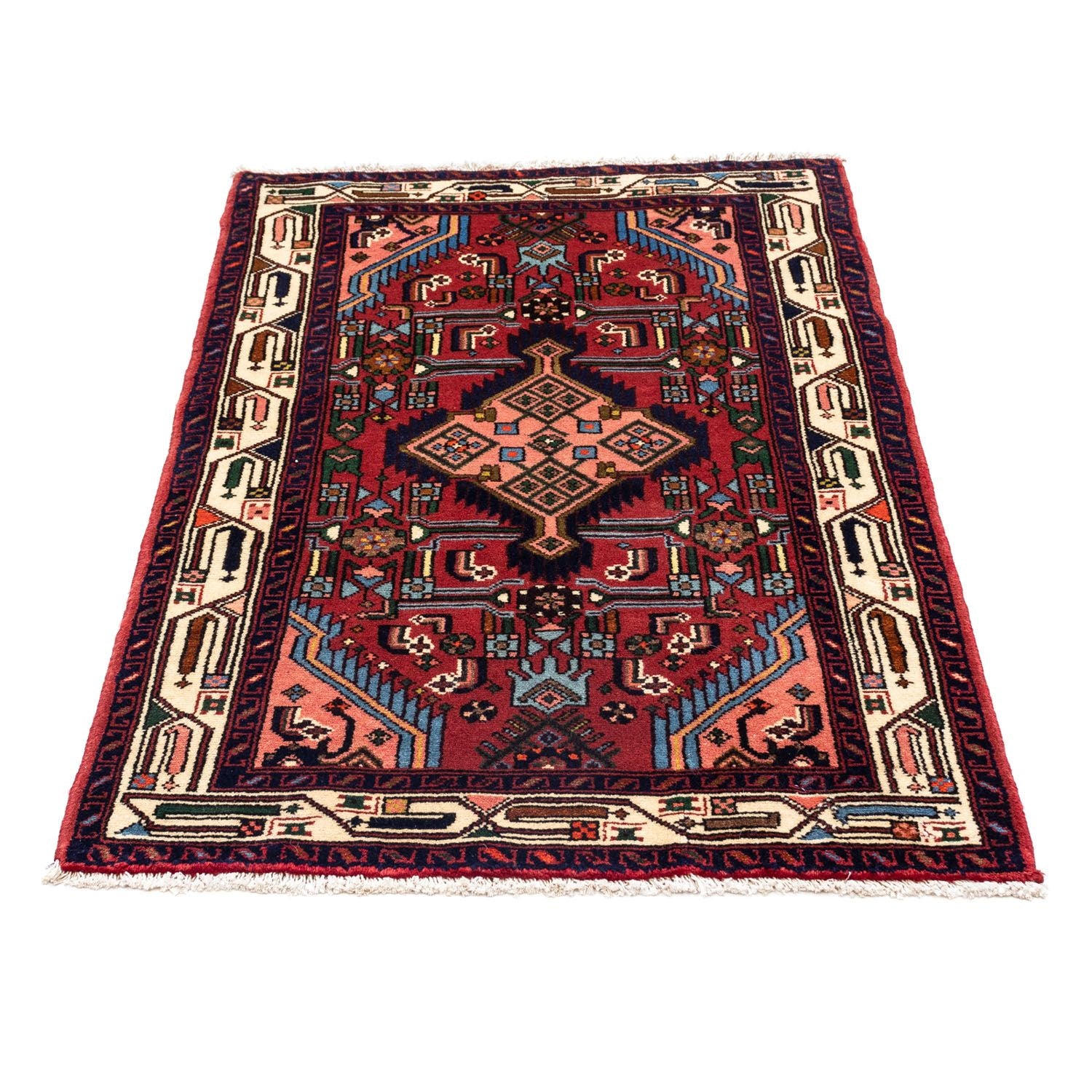 Alfombra persa - Nómada - 125 x 80 cm - rojo oscuro