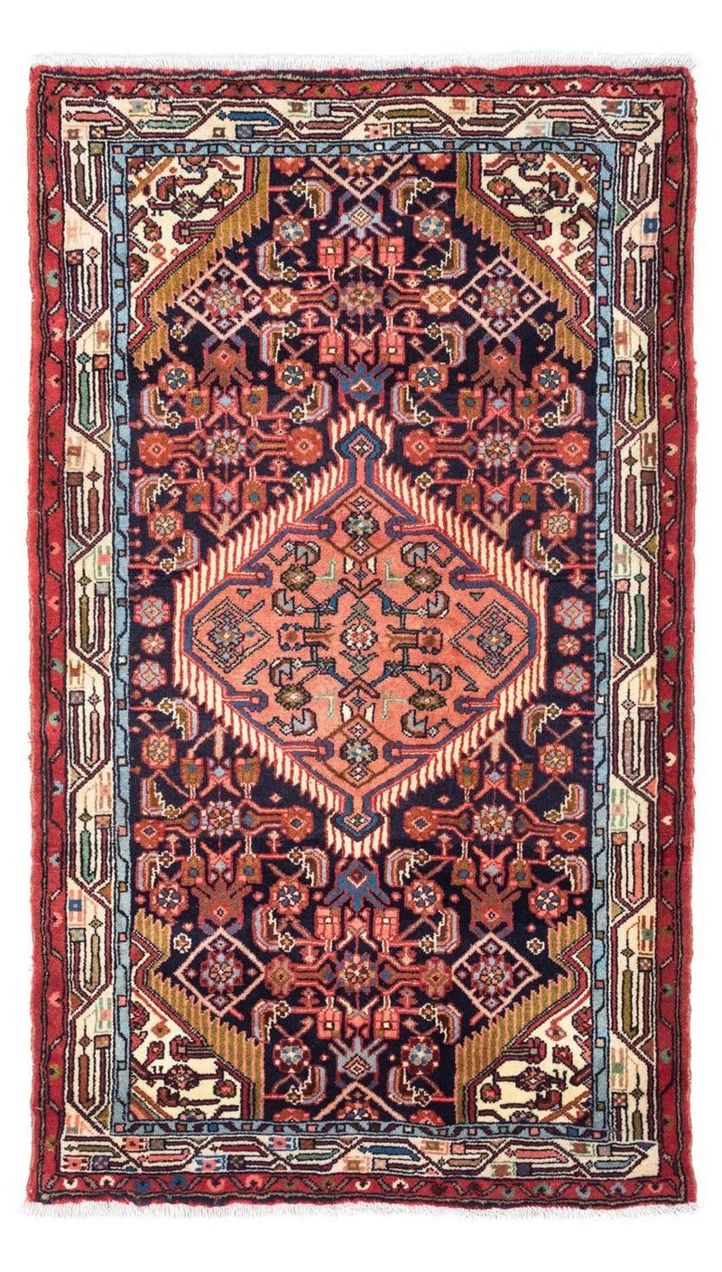 Alfombra persa - Nómada - 125 x 80 cm - azul oscuro
