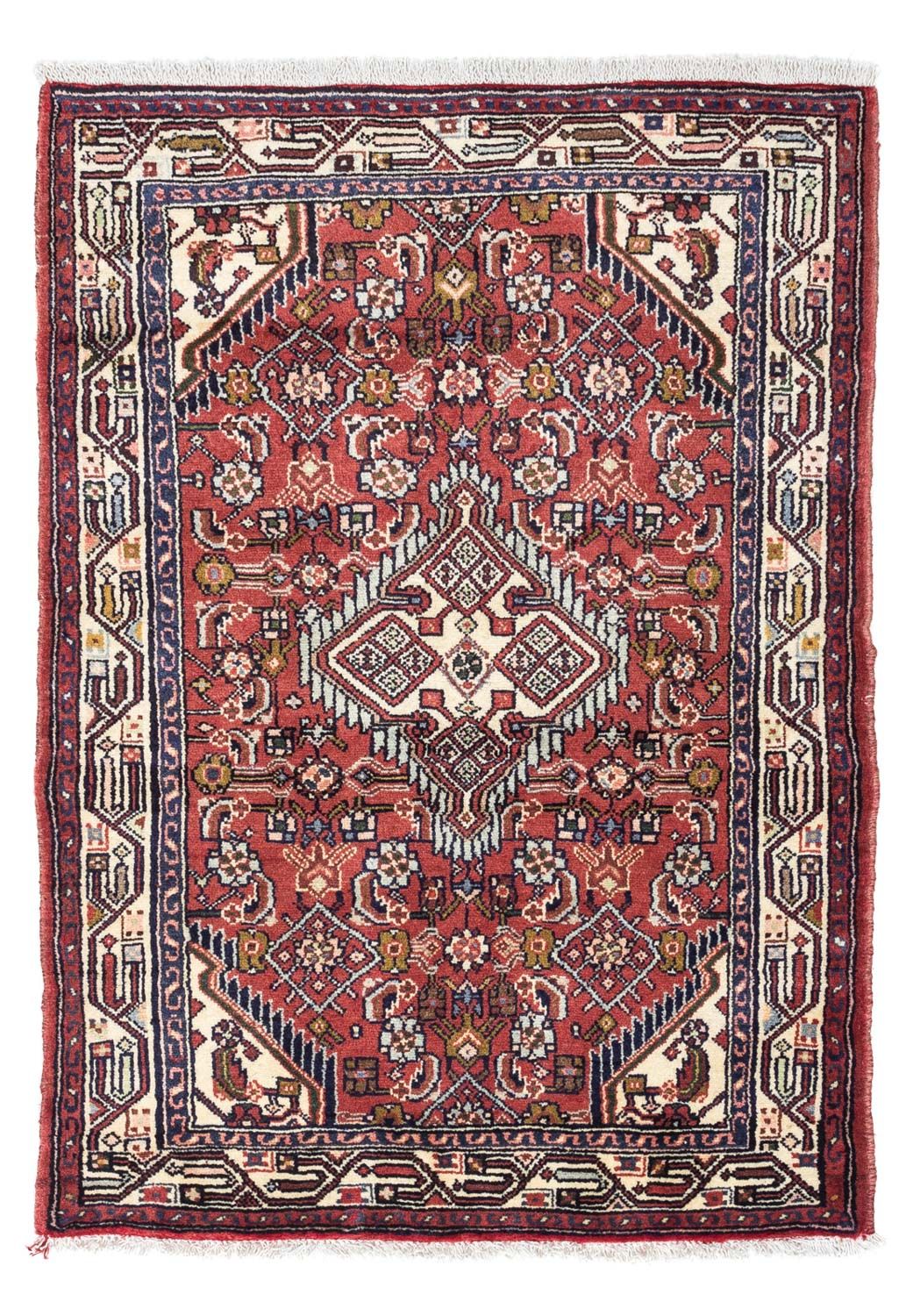 Alfombra persa - Nómada - 125 x 80 cm - rojo claro
