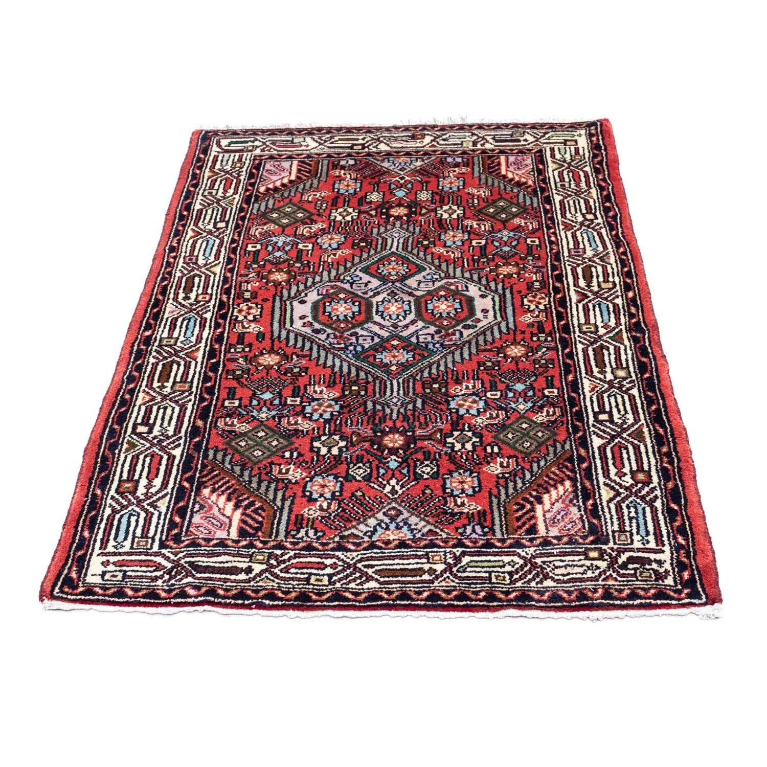 Alfombra persa - Nómada - 125 x 80 cm - rojo claro