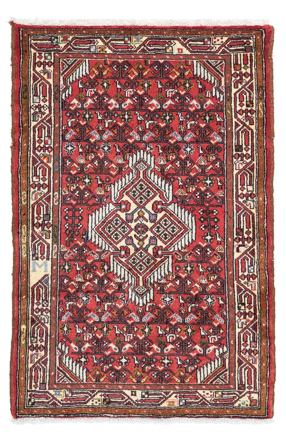 Alfombra persa - Nómada - 125 x 80 cm - rojo