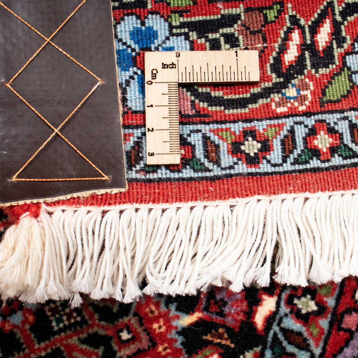 Alfombra persa - Bidjar - 251 x 203 cm - rojo oscuro