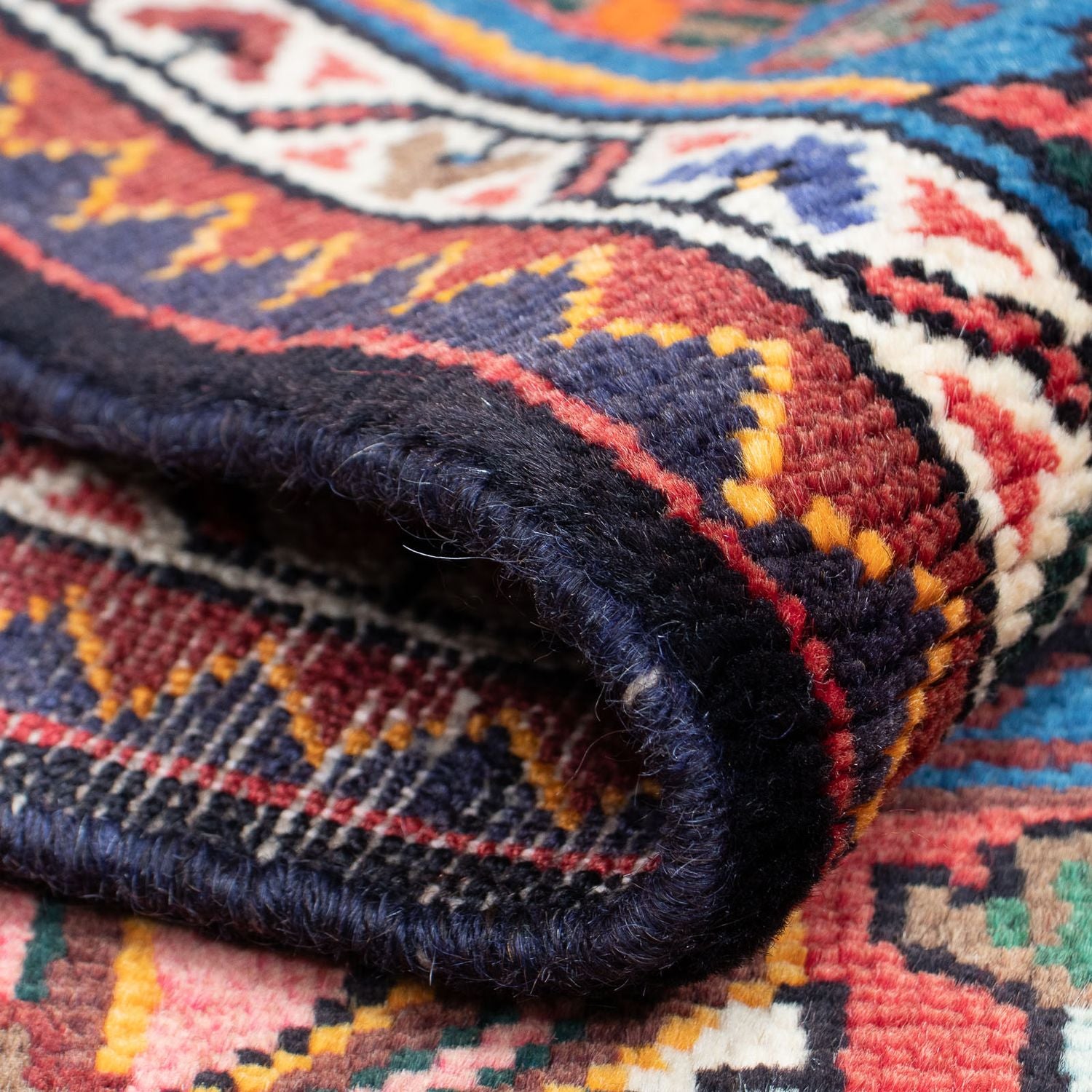 Alfombra persa - Nómada - 129 x 84 cm - multicolor