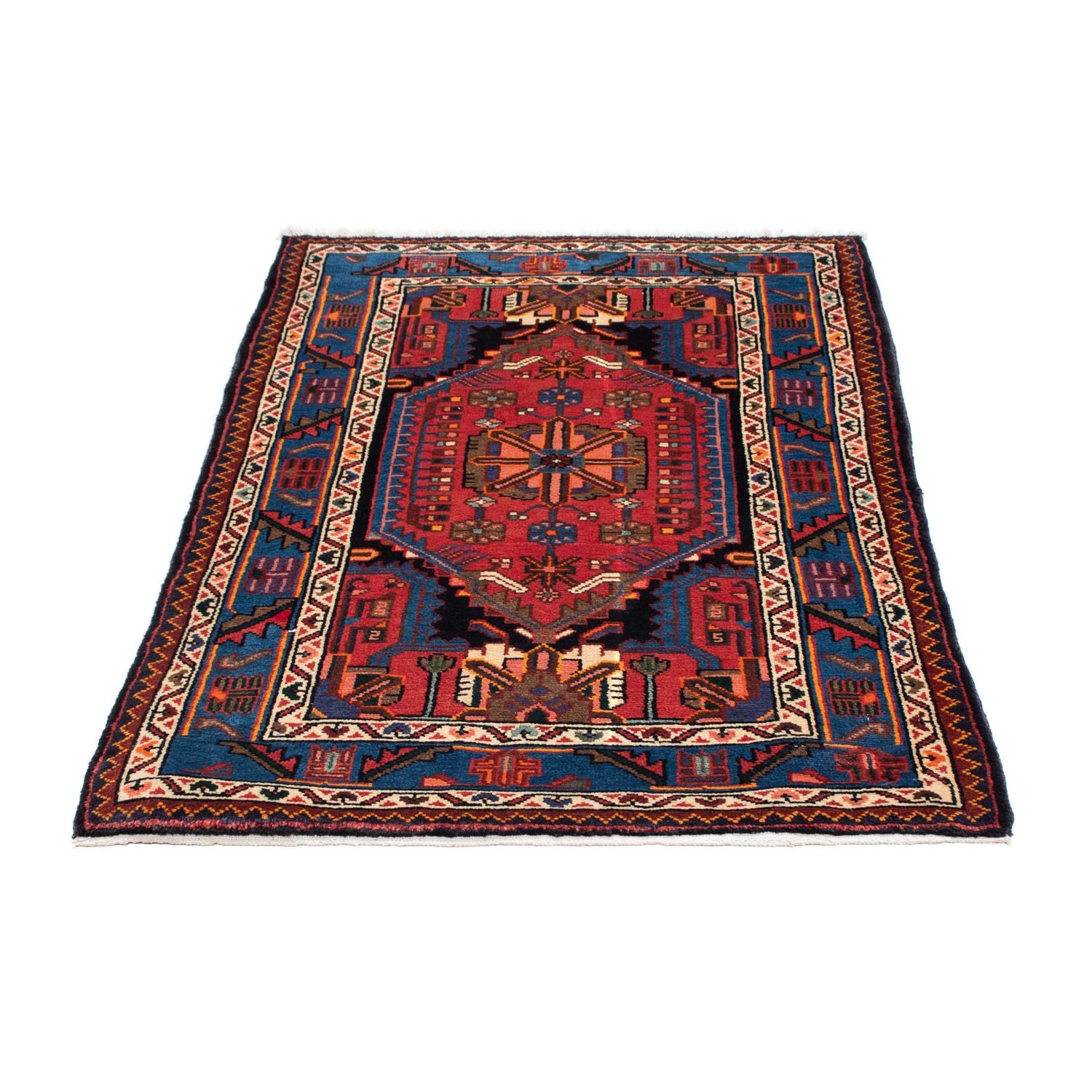 Alfombra persa - Nómada - 129 x 84 cm - multicolor